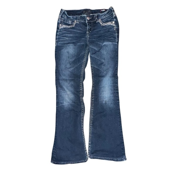 Silvers Women’s 28 Blue Suki Fluid Boot Cut Faded Lowrise Denim - Picture 2 of 9